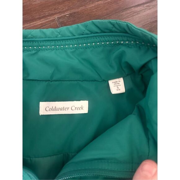 Coldwater Creek Green Zip Up Vest Small - Picture 5 of 6